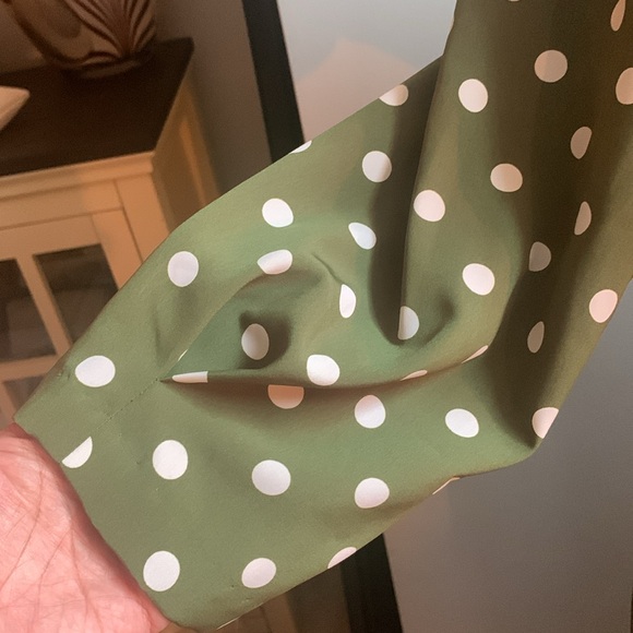 Iconic pretty lady dress!!! Vintage midi in a gorgeous green polka dot, Sz 12 - Picture 6 of 11